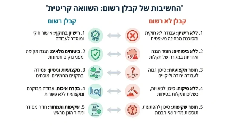 קבלן שלד רשום בוחן תוכניות הנדסיות באתר בנייה