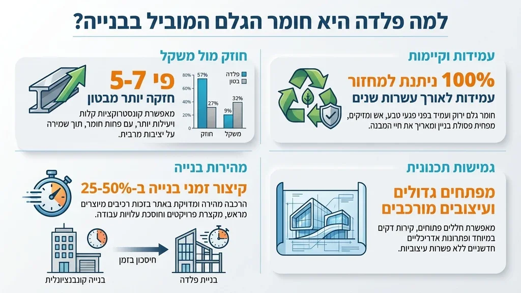 נוצר על ידי מודל בינה מלאכותית Gemini Pro קונסטרוקציית פלדה מודרנית בשלבי בנייה