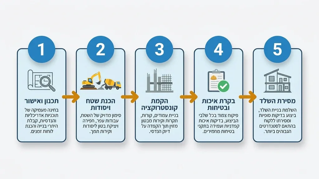 נוצר על ידי מודל בינה מלאכותית Gemini Pro קבלן שלד מומלץ בוחן תוכניות קונסטרוקציה בשטח