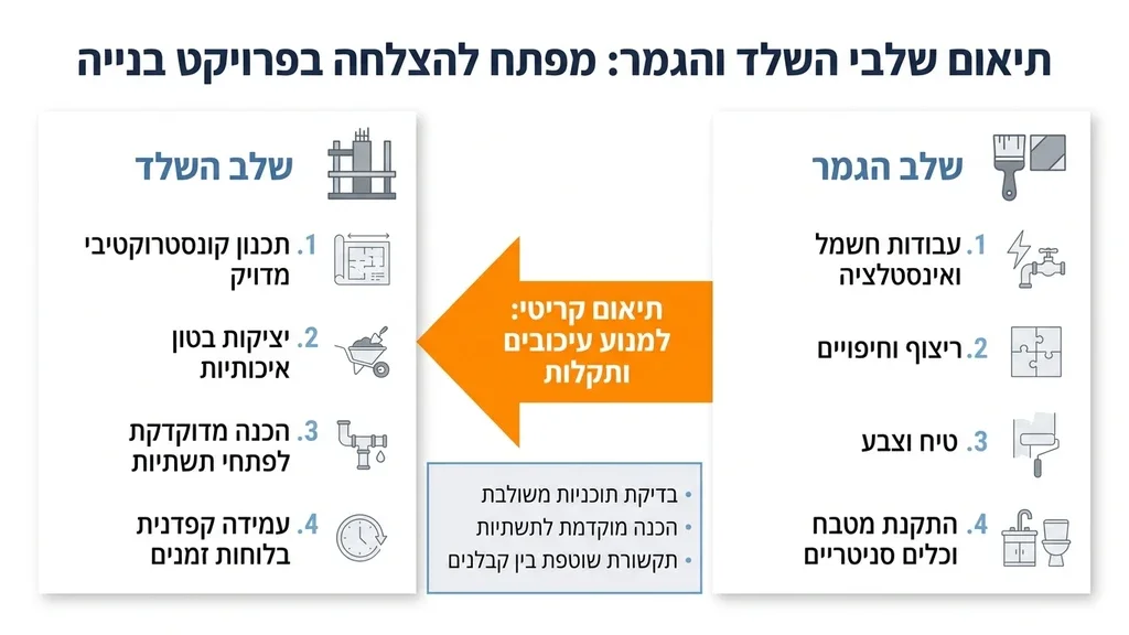קבלן שלד וגמר לבית פרטי בוחן תוכניות הנדסיות באתר בנייה