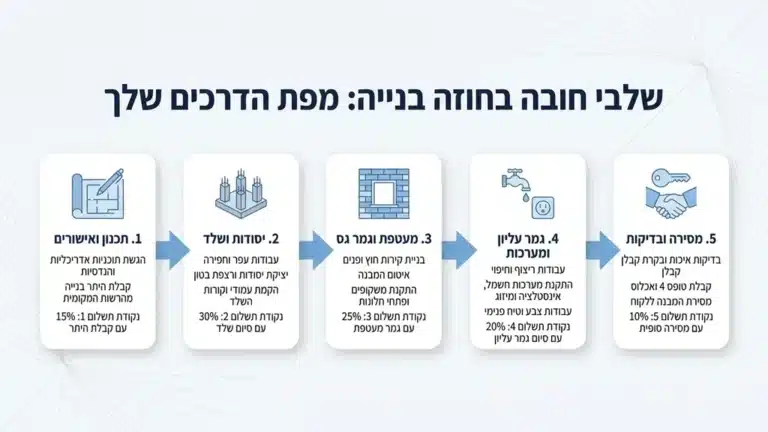 הצעת מחיר והסכם עבודה עם קבלן שלד על רקע תוכניות בנייה